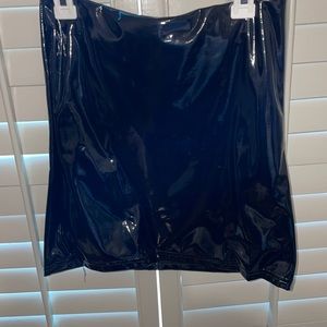 Mini leather skirt